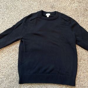 men’s J.crew heritage cotton sweater, black, size S